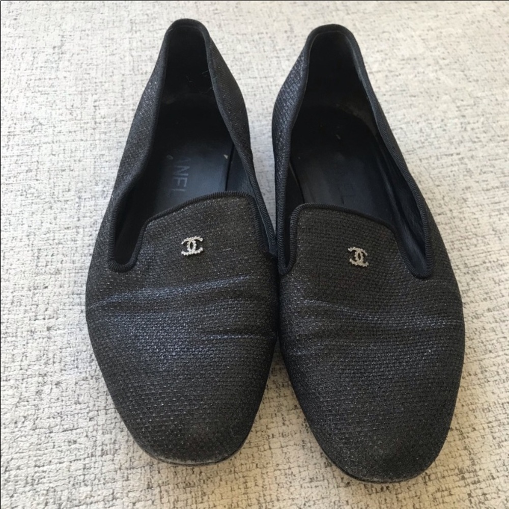 Chanel sequin loafers